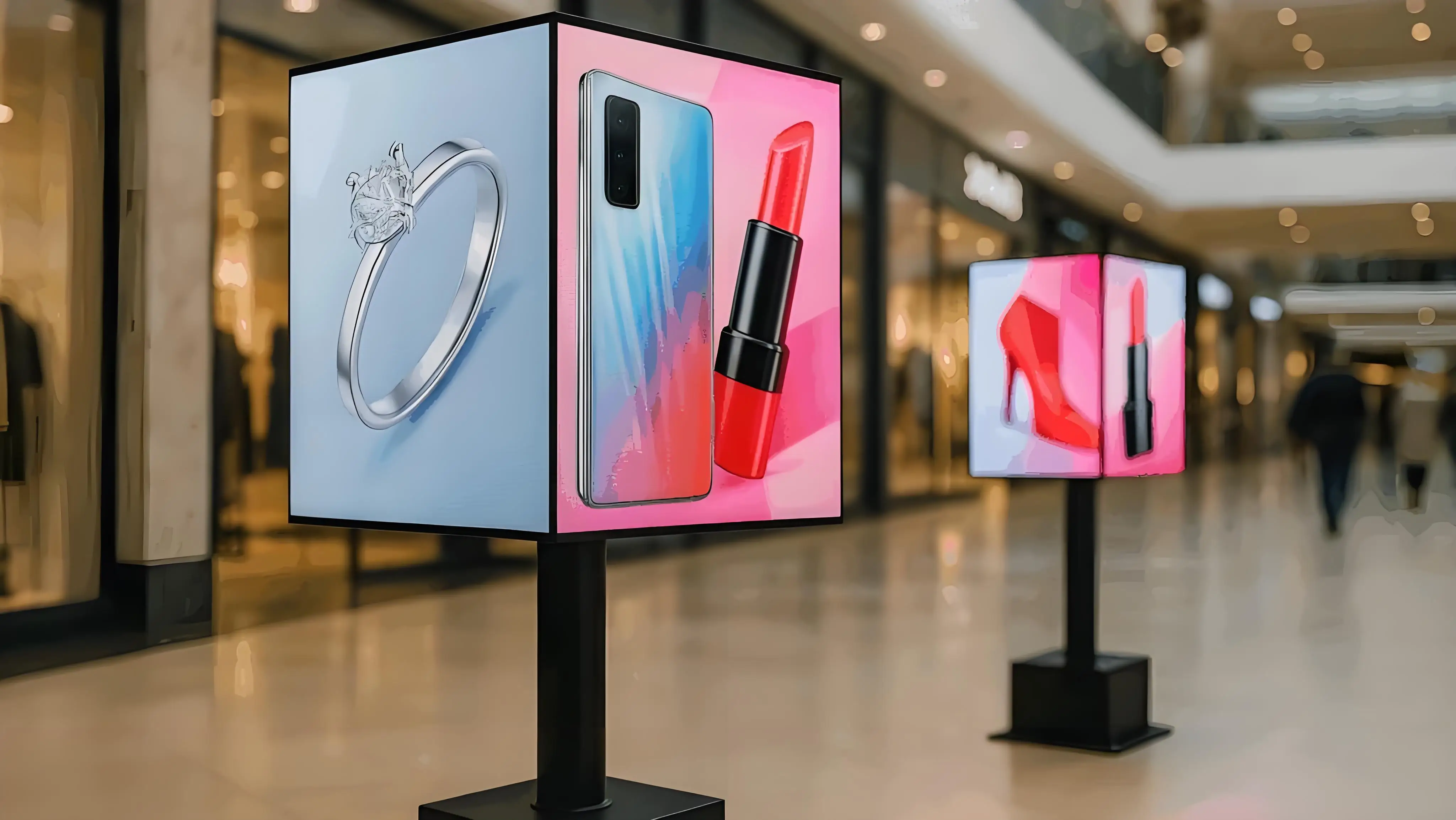 P2 P2.5 Magic Cube LED Display 360 Full Color Creative Screen High Brightness Video Wall for Elevator Mall Events Stage