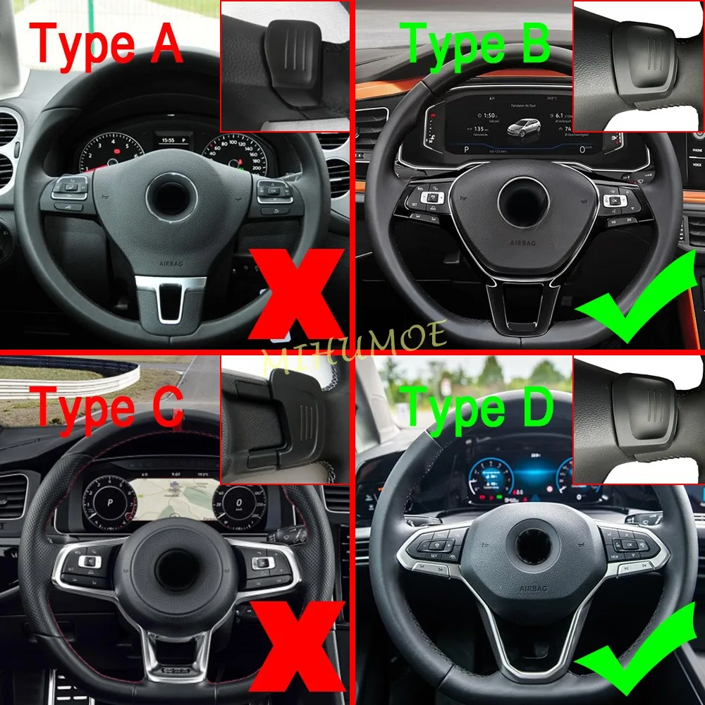 Carbon Fiber Car Steering Wheel Paddle Shifter Extension Gear Shift For VW Golf MK8 Passat Touareg Tiguan Atlas Arteon Teramont