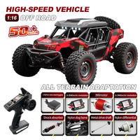 16106 1:16 50KM/H 4WD RC Car With LED Remote Control Off-road Cars High Speed Drift Monster Truck for Kids vs Wltoys 144001 Toys