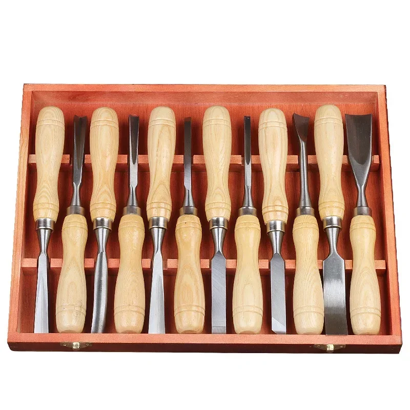 12Pcs/set Professional Woodworking carving tool chisel DIY  wood carving tool carving tool set wood chisel set wood working