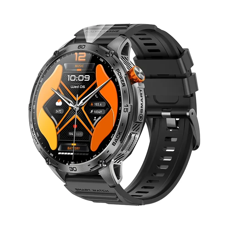 Новое поступление 2025 года K69, умные спортивные часы на открытом воздухе, фонарик BT Call, несколько спортивных режимов, IP67, водонепроницаемый календарь с трекером сна
