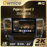 Ownice K6+ 2K for Mitsubishi Pajero Sport 3 2016 - 2018 Car Radio Multimedia Video Player Navigation Stereo GPS Android 12 8+256