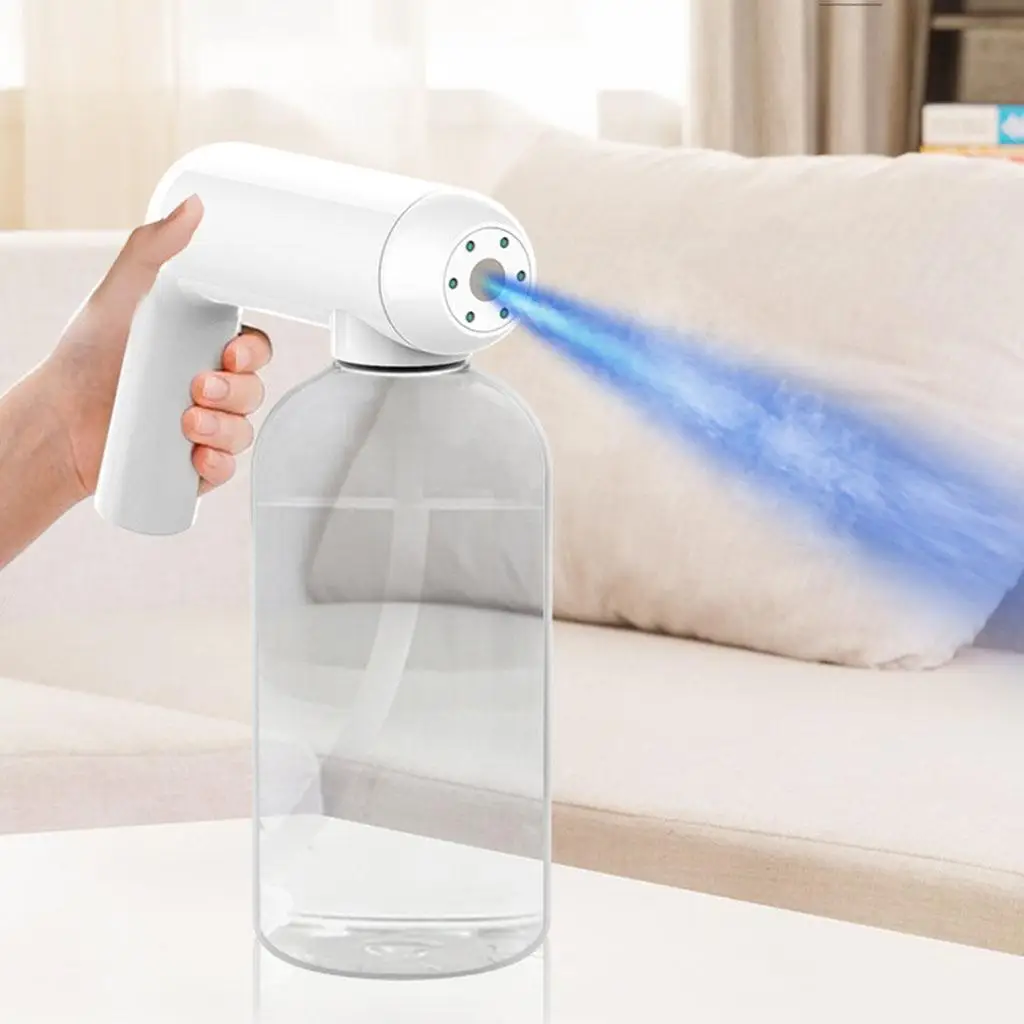 Electric Sanitizer Sprayer Blue Light Rechargeable Steam Fogging Sprayer