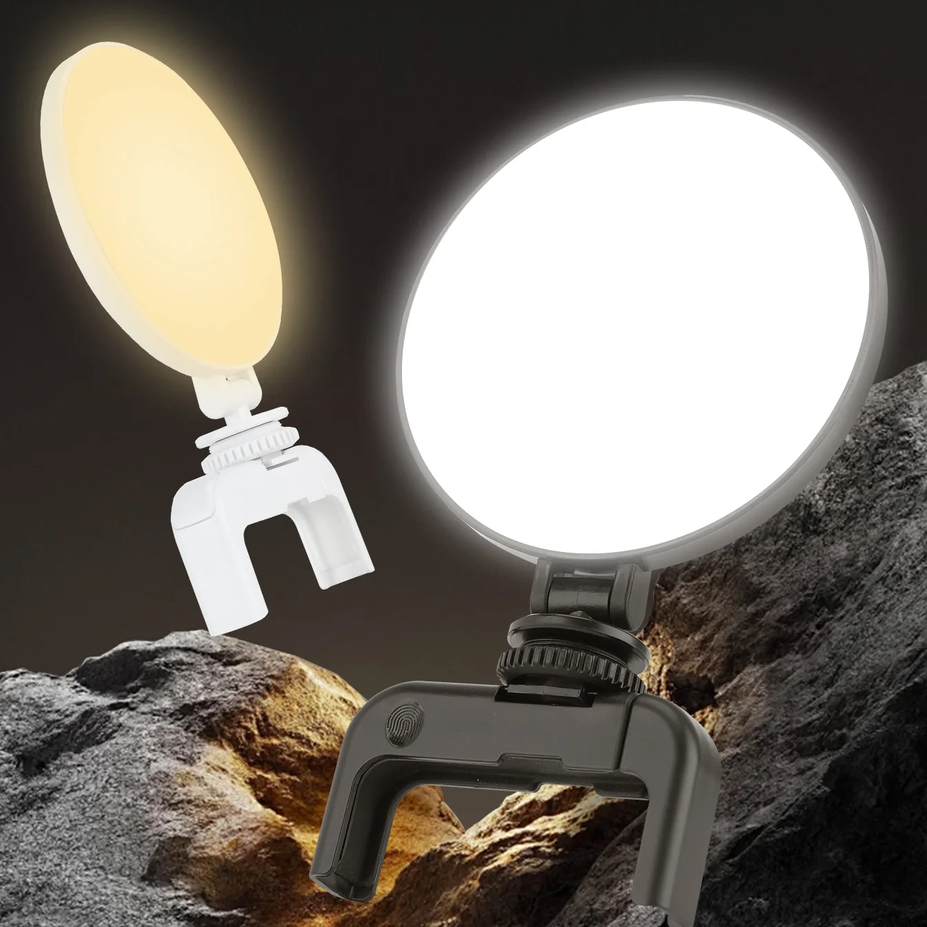 

Светодиодный светильник для мобильного телефона, 60 светодиодов, портативный светильник для селфи с клипсой и адаптером для штатива, перезаряжаемая батарея 2200 мАч, CRI 97+, яркий свет.