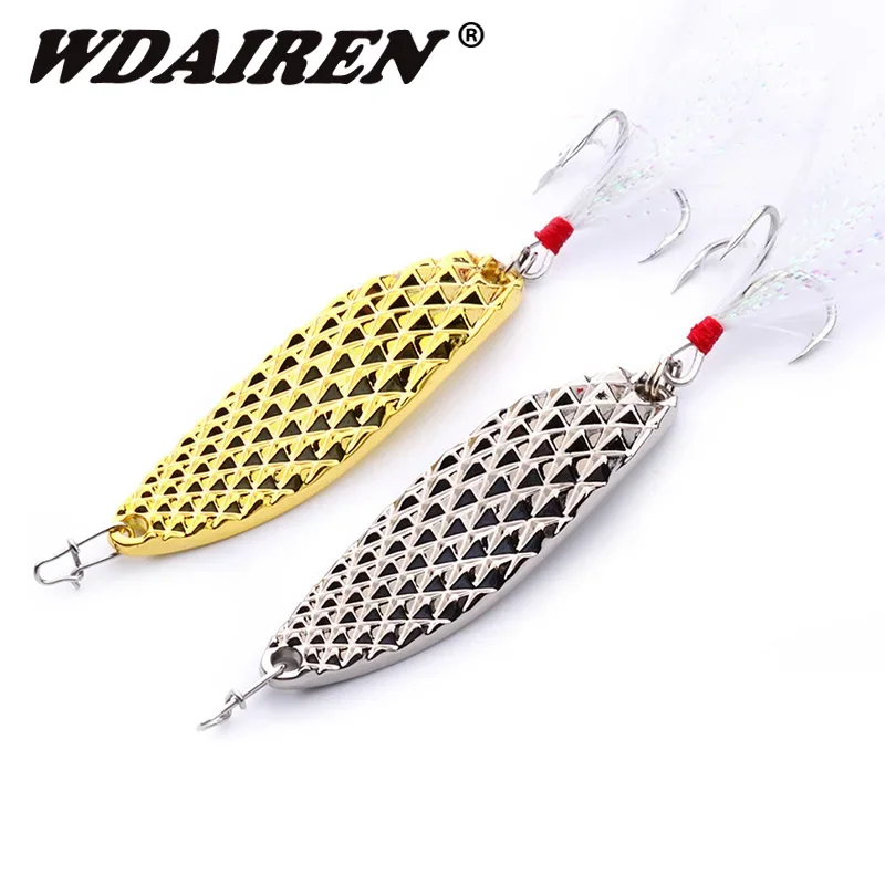 1 szt Metalowa łyżka Spinner Fishing Lure 7g 10g 15g Golden Silvery Artificial Hard Bait Isca Bass Lures Fishing Tackle