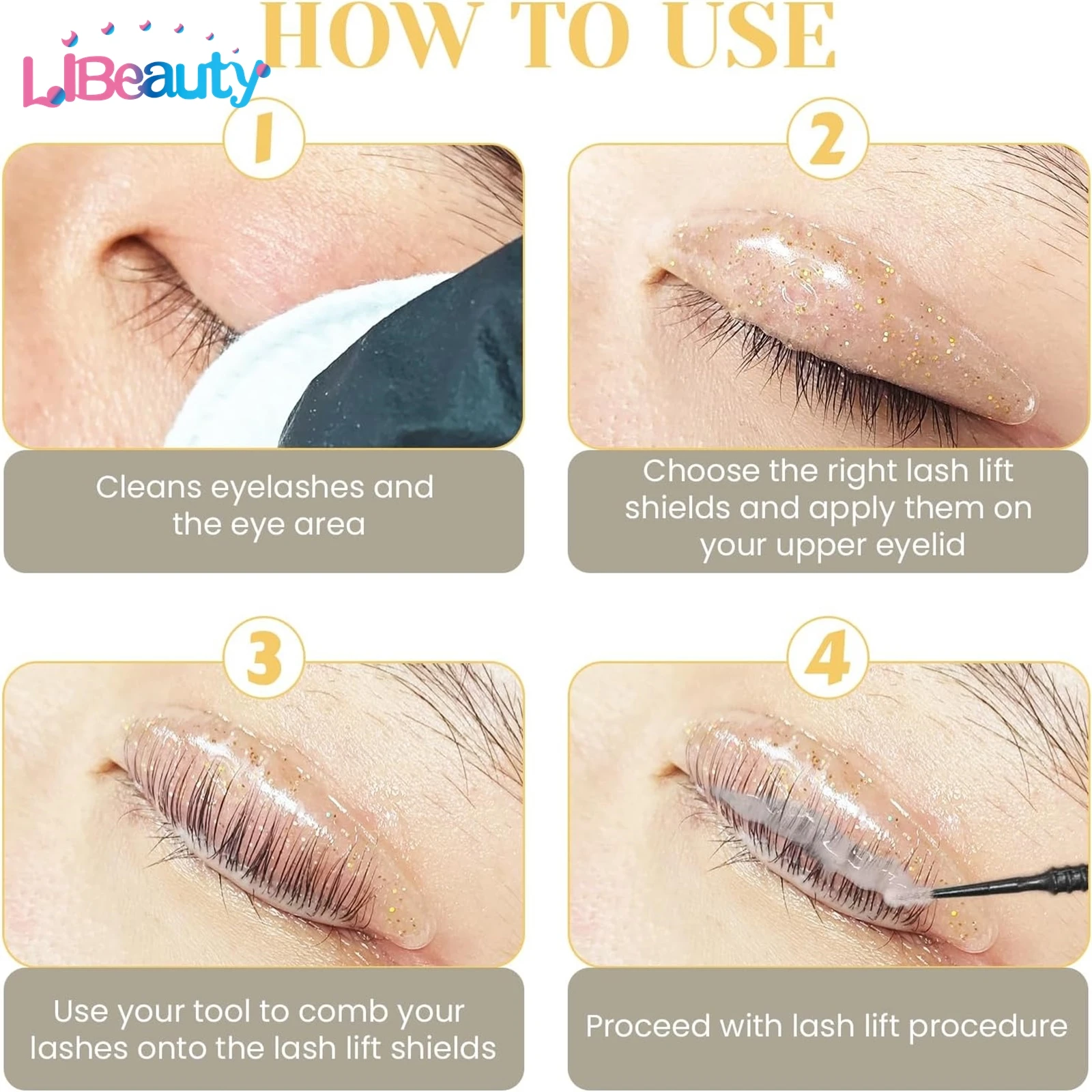 Libeauty 10枚入り ラッシュリフトパッド 粘着式 まつげパーマパッド 接着剤不要 再利用可能 ソフト ラッシュリフトシールド まつげリフト用