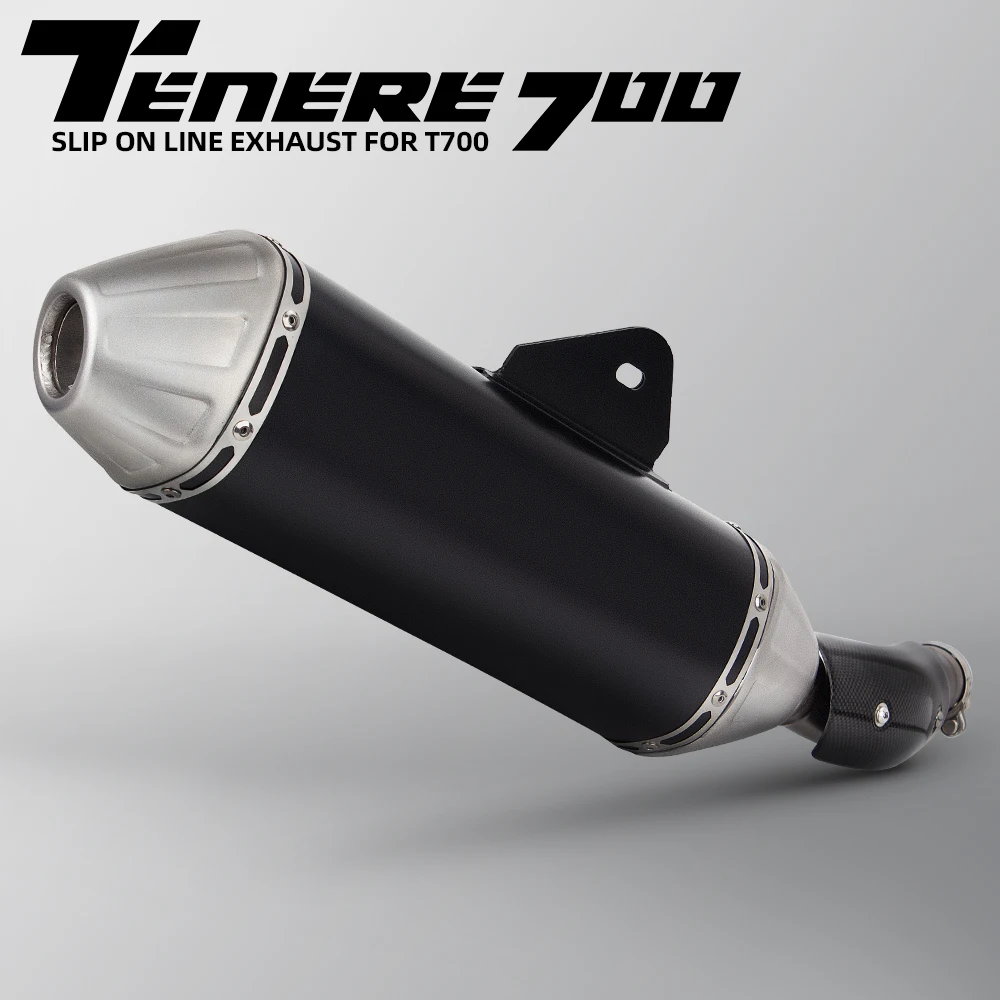 

T700 Exhaust Slip on Line Muffler with DB Killer For Yamaha T7 T700 T700S TENERE700 TENERE 700 2019-2026 Motorcycle Exhaust pipe