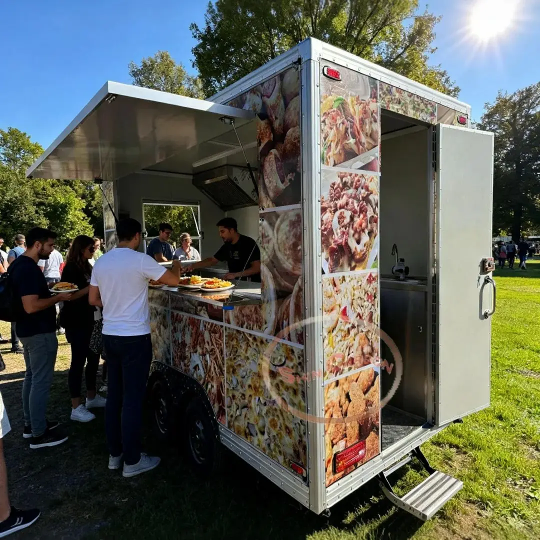 Multifunctional Mobile Food Cart for Street Vendors And Food Entrepreneurs Fast Food Western Light Meals Snacks Market Perfect