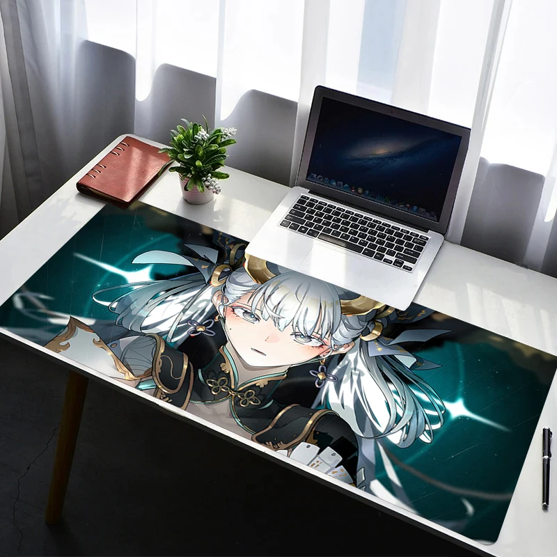 

Mouse Pad Laptop Non Slip Extended Desktop Mouse Mat PC Rubber Keyboard Pad Gaming Accessories Wuthering Waves Jinhsi Mousepad