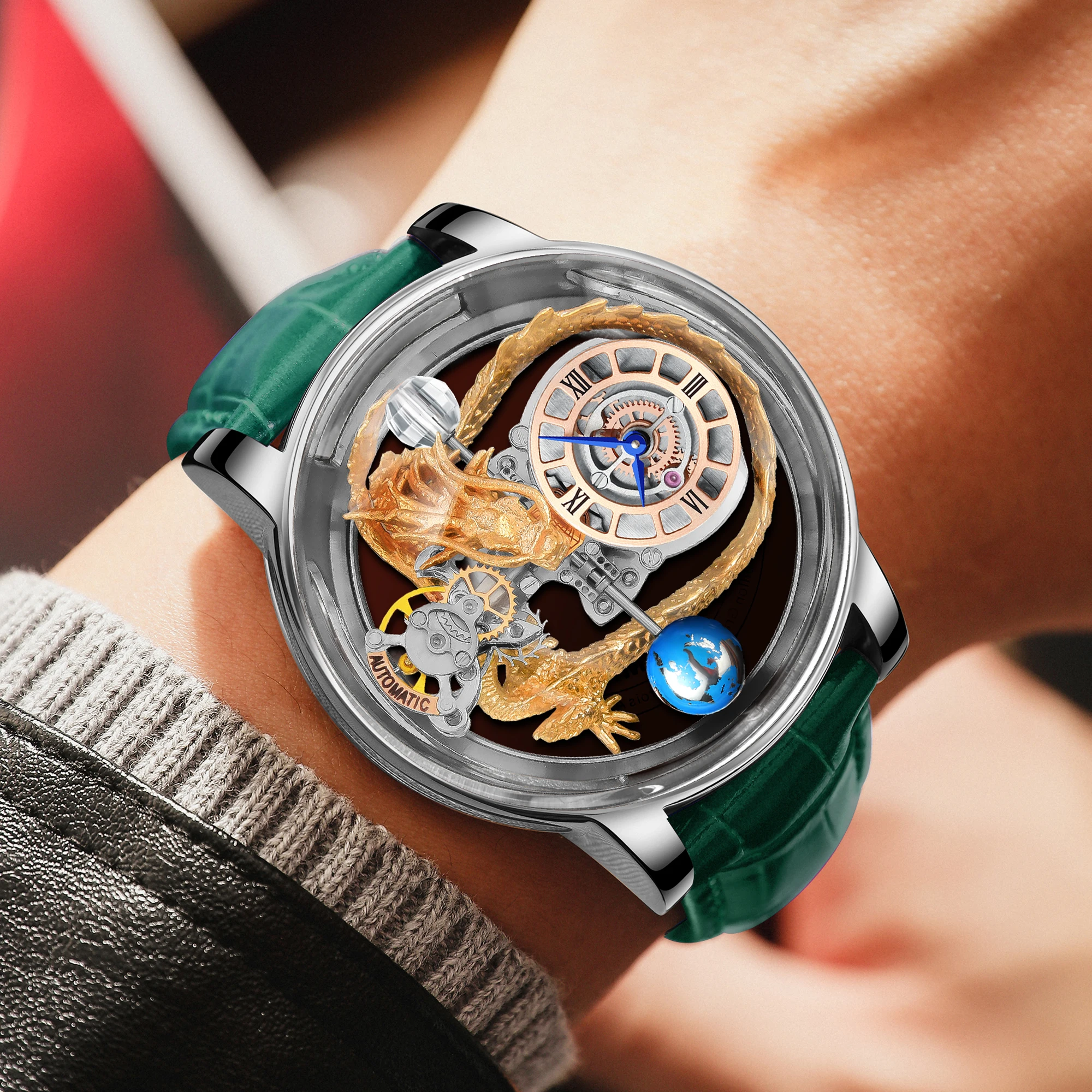 Jacob&Co PINDU Design Mens Watches Diamond TourbillionTop Brand Luxury Astronomia Quartz Watch Men Astronomia Solar Montre Homme