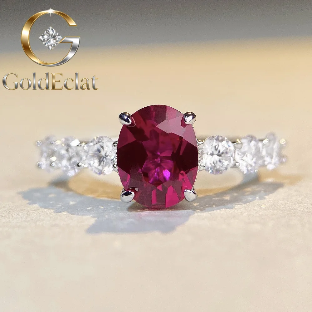 

Кольцо GoldEclat Luxury из цельной платины PT950 с розовым бриллиантом и муассанитом для женщин