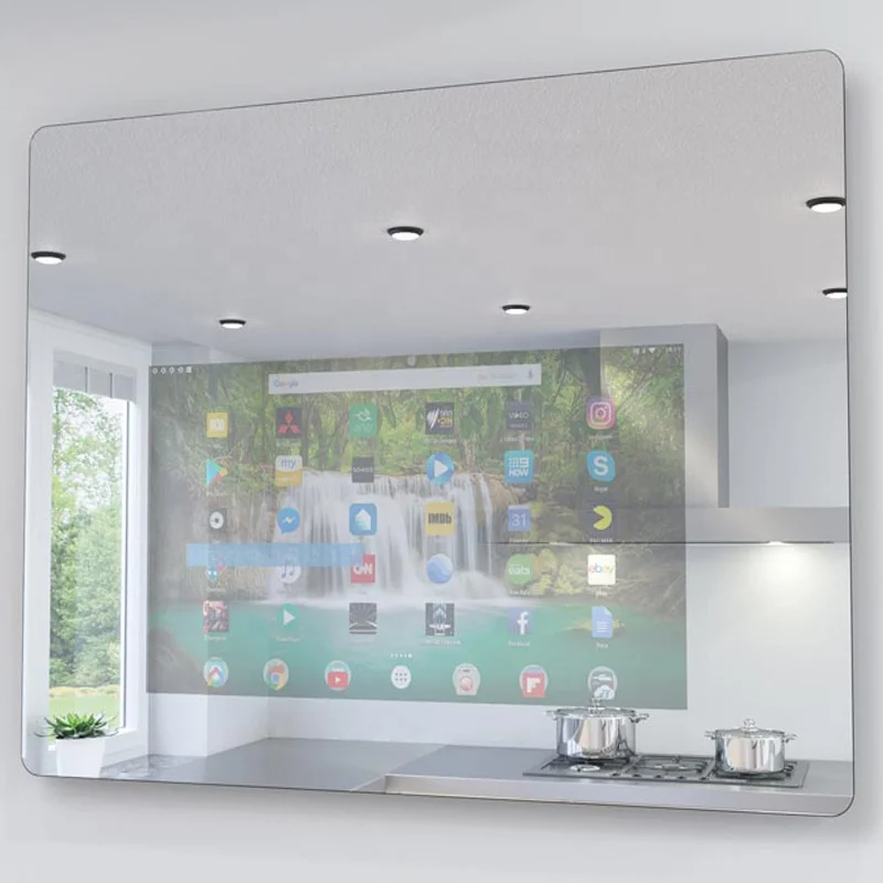 

smart mirror touch screen android bath+mirrors antifog