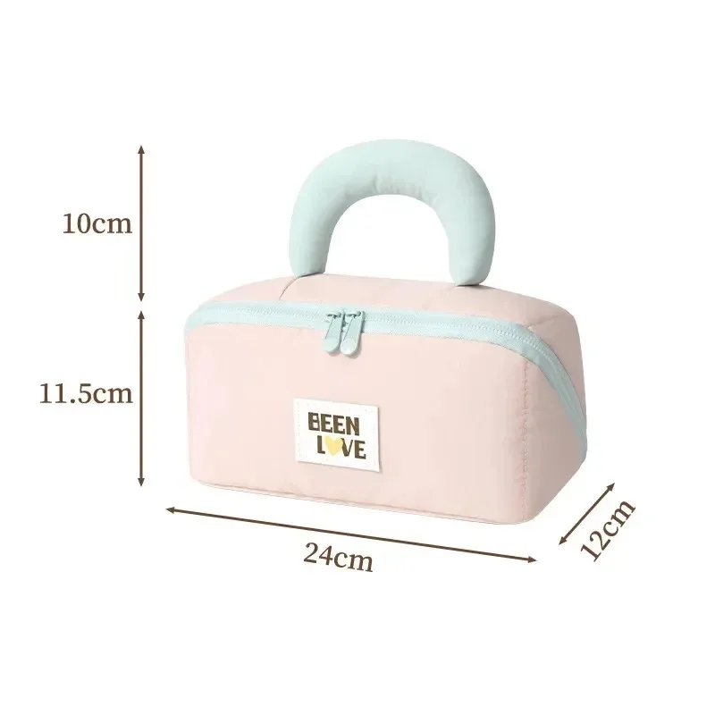1pc Cosmetic Bag Travel Portable Makeup Organizer Bag Large-capacity Cosmetic Storage Handbag with Zipper Toiletries Bags