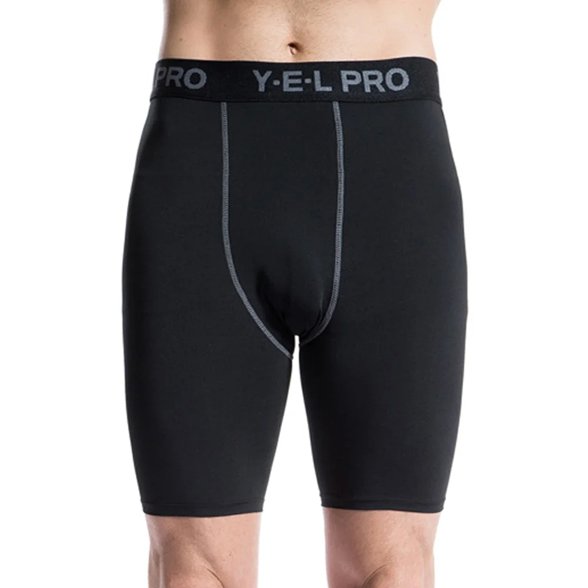 Pantalones cortos de gimnasio para hombre, medias elásticas de compresión para Fitness, culturismo, transpirables, secado rápido