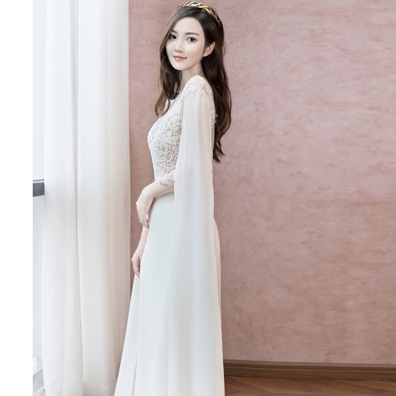 2023 New Banquet Long Evening Dress Female Noble Elegant Temperament Celebrity Simple Generous Annual Meeting Performance Dress