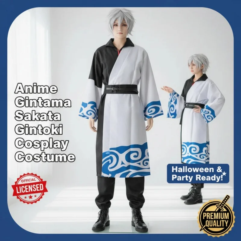 

Kamado Tanjirou Cosplay Costume Anime Kimono Coat Black Top Pants Wig Full Set Men Party Halloween