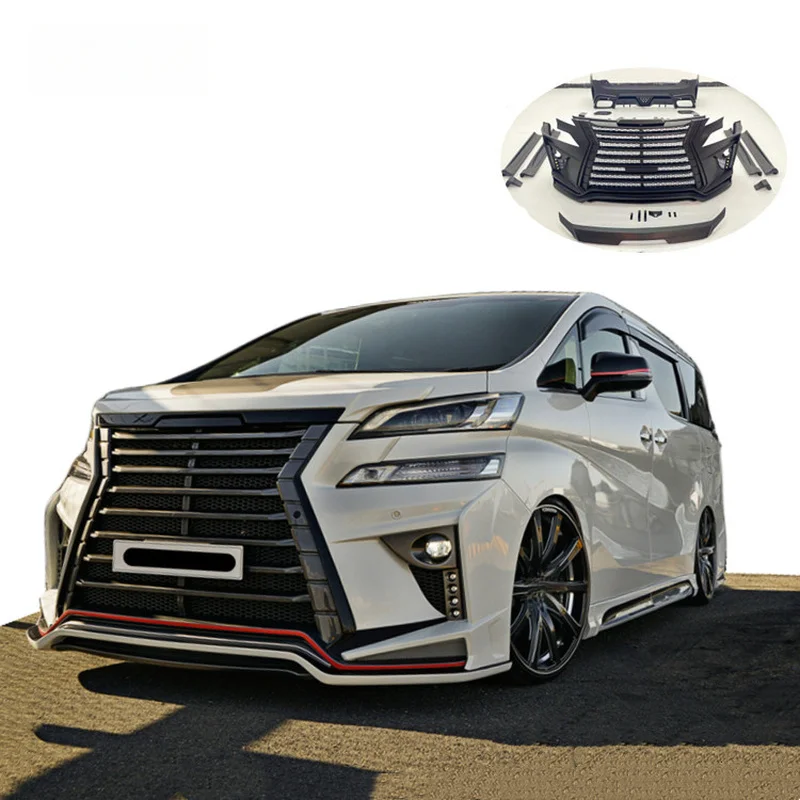 High Quality ROJAM Style Upgrade Body Kit For Alphard Vellfire 30 Series Front Rear Bumper Side Skirt Exterior Replacement Parts