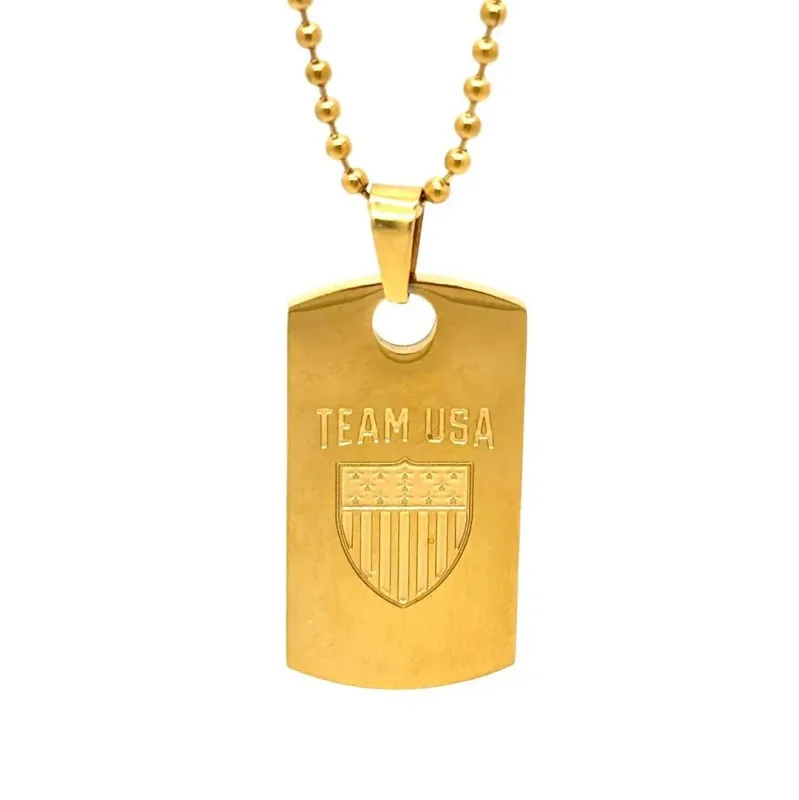 

Personalized Square Name Plate Necklace Customized Stainless Steel Square Name Plate Pendant Men's Jewelry
