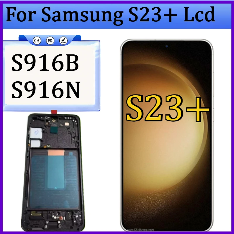 

TFT/OLED Screen For Samsung S23+ Lcd S916B S916N Display Digital Touch Screen Assembly Replacement For Galaxy S23 Plus LCD