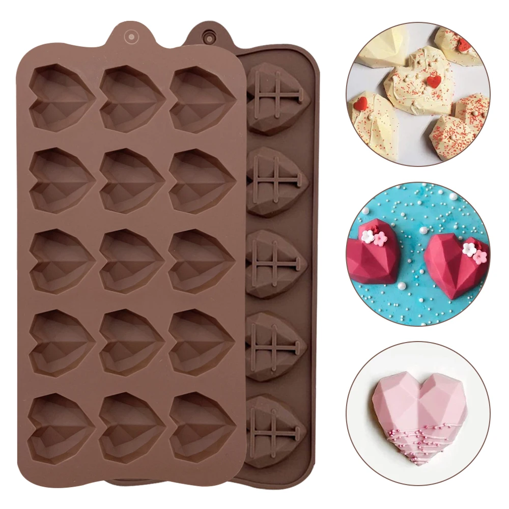 Love Mold Silicone Baking Accessories DIY Chocolate Candy Molds Fudge Cupcake Decorating Supplies Baking Tools Cake Molds