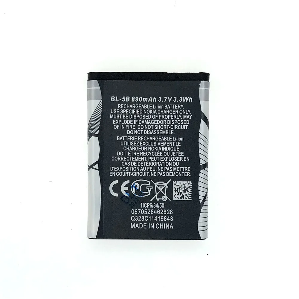 Original Replacement battery  BL-5B Battery For Nokia 5300 5320 6120c 7360 6120ci 3220 3230 5070 Battery BL5B Batteria