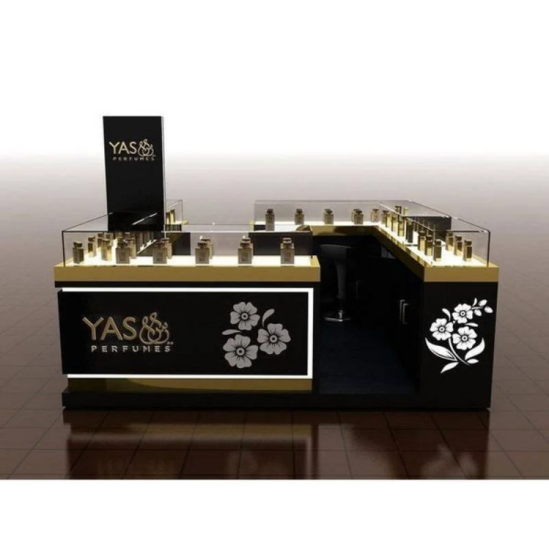 

Customized. Factory Sale Perfume Store Furniture Design Cosmetic Display Showcase Shopping Mall Perfume Display Kiosk Booth