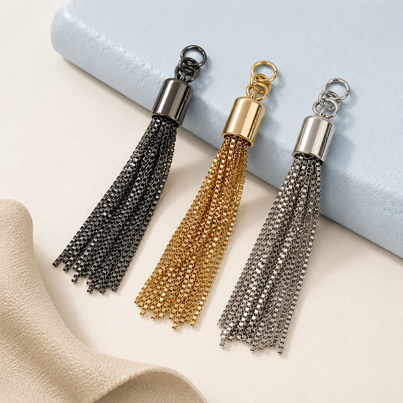 

4/10/20Pcs 95mm Metal Tassel Buckles Bag Pendant Keychain Charm Caps for Purse Handbag Jewelry DIY Craft Accessories Parts Set