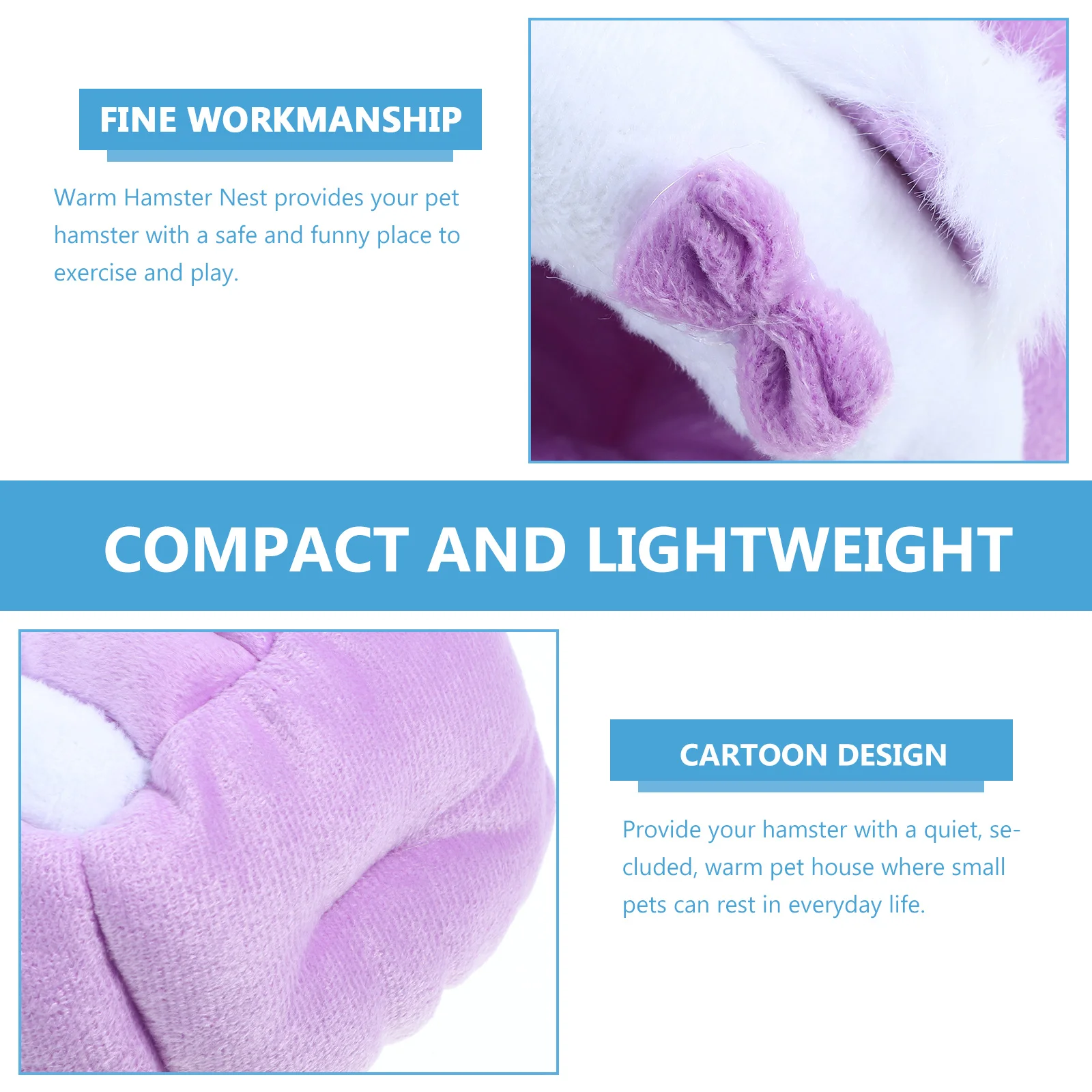 Małe zwierzęta zimowe pogrubione bawełniane domek dla szynszyli ciepłe legowisko miękkie łóżko dla chomika wygodne kryjówka