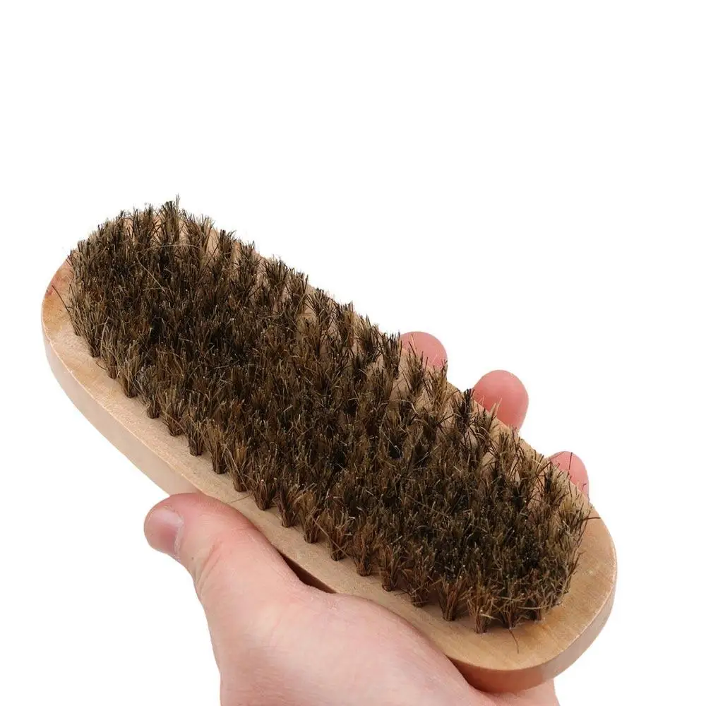 فرشاة لحية بشعيرات الخنزير الخشبية، فرشاة حلاقة متينة للرجال، فرشاة شارب احترافية ناعمة لصالونات التجميل