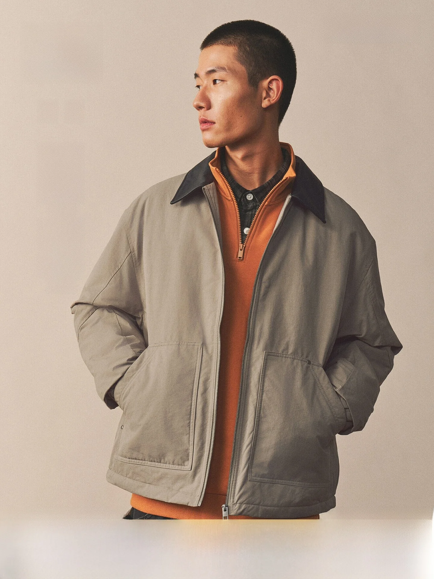 

Мужская зимняя куртка H&M из хлопка, винтажная, спортивная, свободного кроя, утепленная, стандартной длины, нейлон 56%, хлопок 44%, для повседневной носки