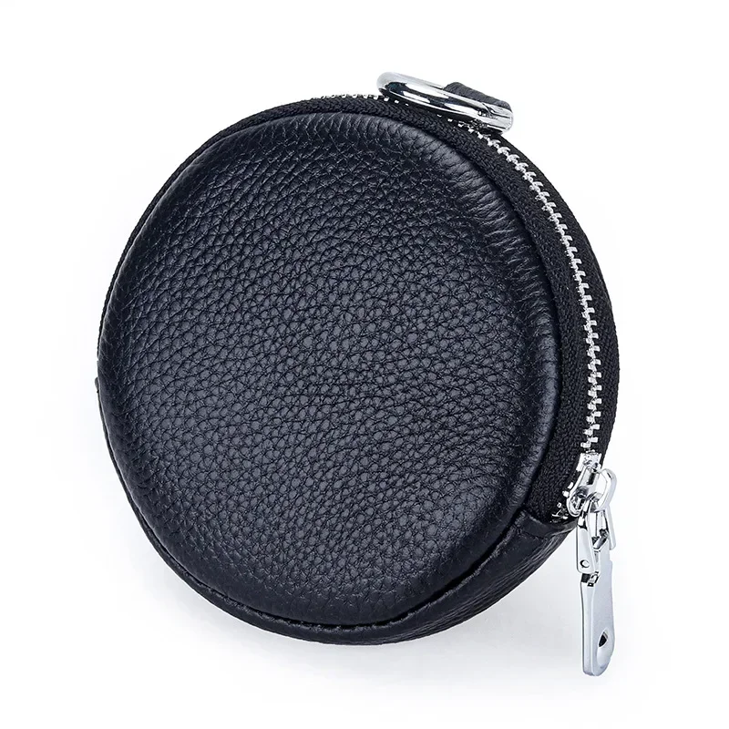 

Women Mini Leather Coin Pouch Keychain for Purse Wallet Fashion Coin Purse Purse Round Zipper Pocket Bag Circular Zero Wallet