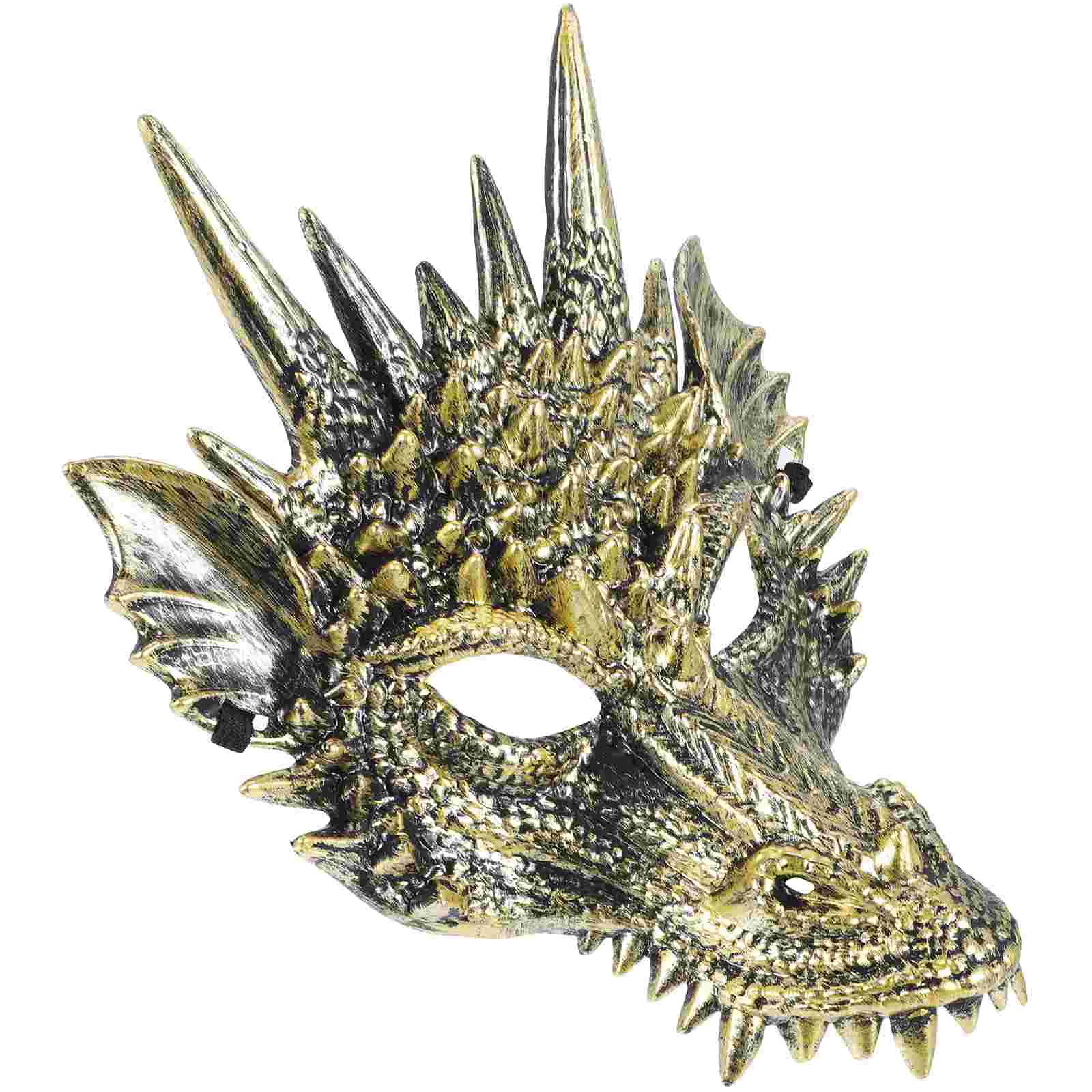 Dragon Mask Furry Costumes Half Face Carnival Party Masquerade for Men Outdoor Cosplay Supply