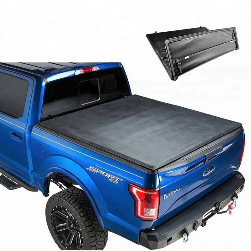 Ksc Auto Soft Folding Tonneau Cover Tri Fold Pickup Truck Bed Cover For Ford F250/F350/F450