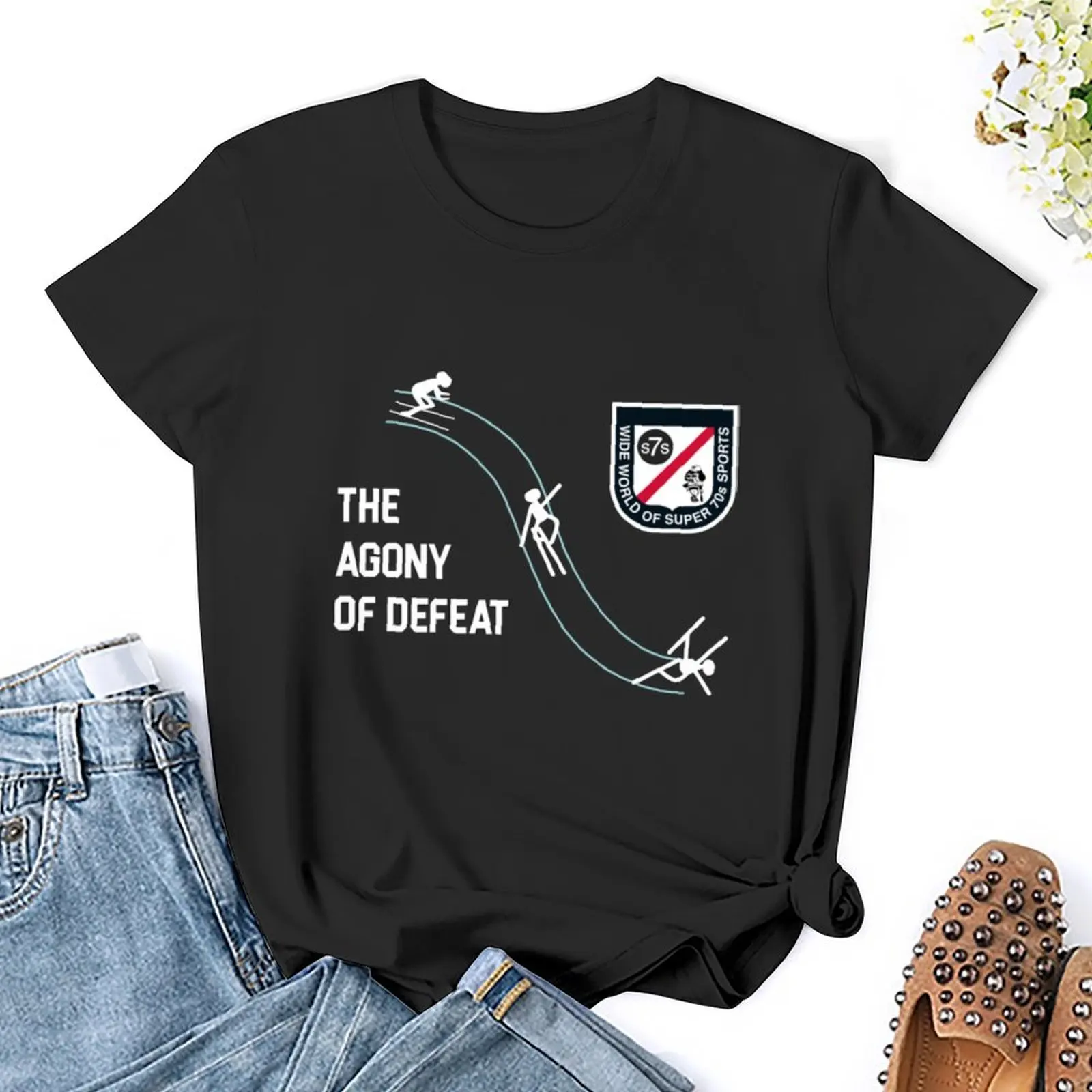 the agony of defeat shirt T-Shirt Female clothing summer clothes korean fashion summer top summer blouses woman 2024