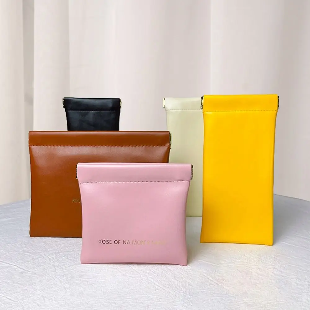 Fashion With Inner Bag Lipstick Makeup Bag Portable Simple Cosmetic Organizer Pouch PU Mini Jewelry Handbag for Women Girls