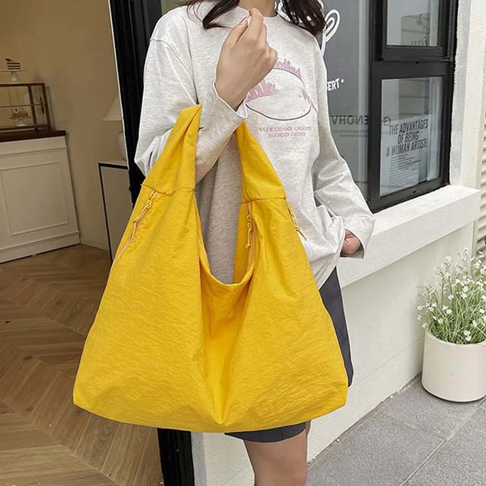 

Повседневная нейлоновая сумка через плечо с несколькими карманами в японском стиле, большая вместительная сумка, мягкая двойная молния, дизайн