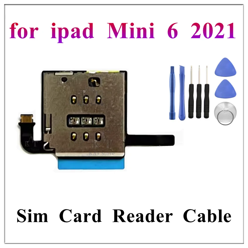 

1Pcs Sim Card Reader Slot Tray Connector Flex Cable Compatible For Ipad Mini 6 8.3 Inch 2021 A2567 A2568 A2569 Repair Parts