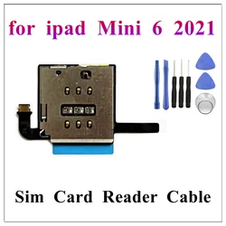 1Pcs Sim Card Reader Slot Tray Connector Flex Cable Compatible For Ipad Mini 6 8.3 Inch 2021 A2567 A2568 A2569 Repair Parts
