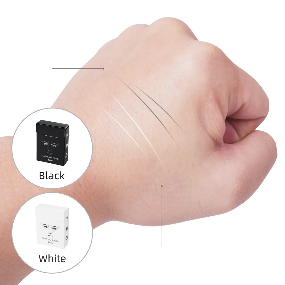 

20mMapping Pre-ink String for Microblading Eyebow Make Up Dyeing Liners Thread Semi Permanent Positioning Eyebrow Measuring Tool