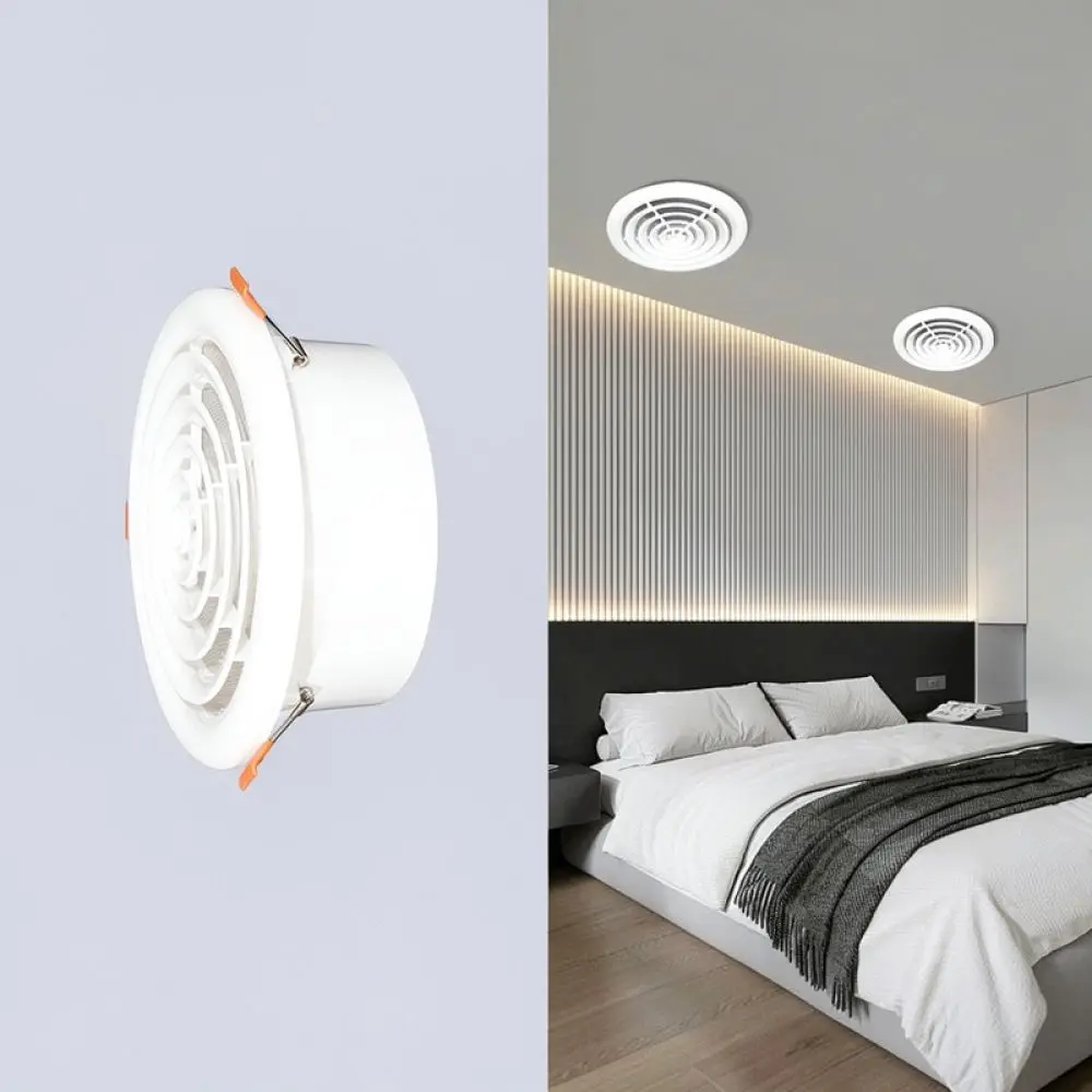 Abs Round Ventilation Grille Duct Cover Spring Clip For Muye Indoor Exhaust System New Air Vent Fan Outlet Diffuser