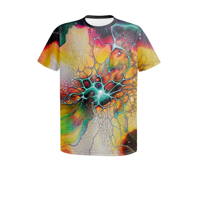 Men's T-shirt 3D Dazzling Cosmos Star Print Fashion Top Tees Fashion Vintage T-shirt Plus-size Men's Short-sleeved Casual Wear