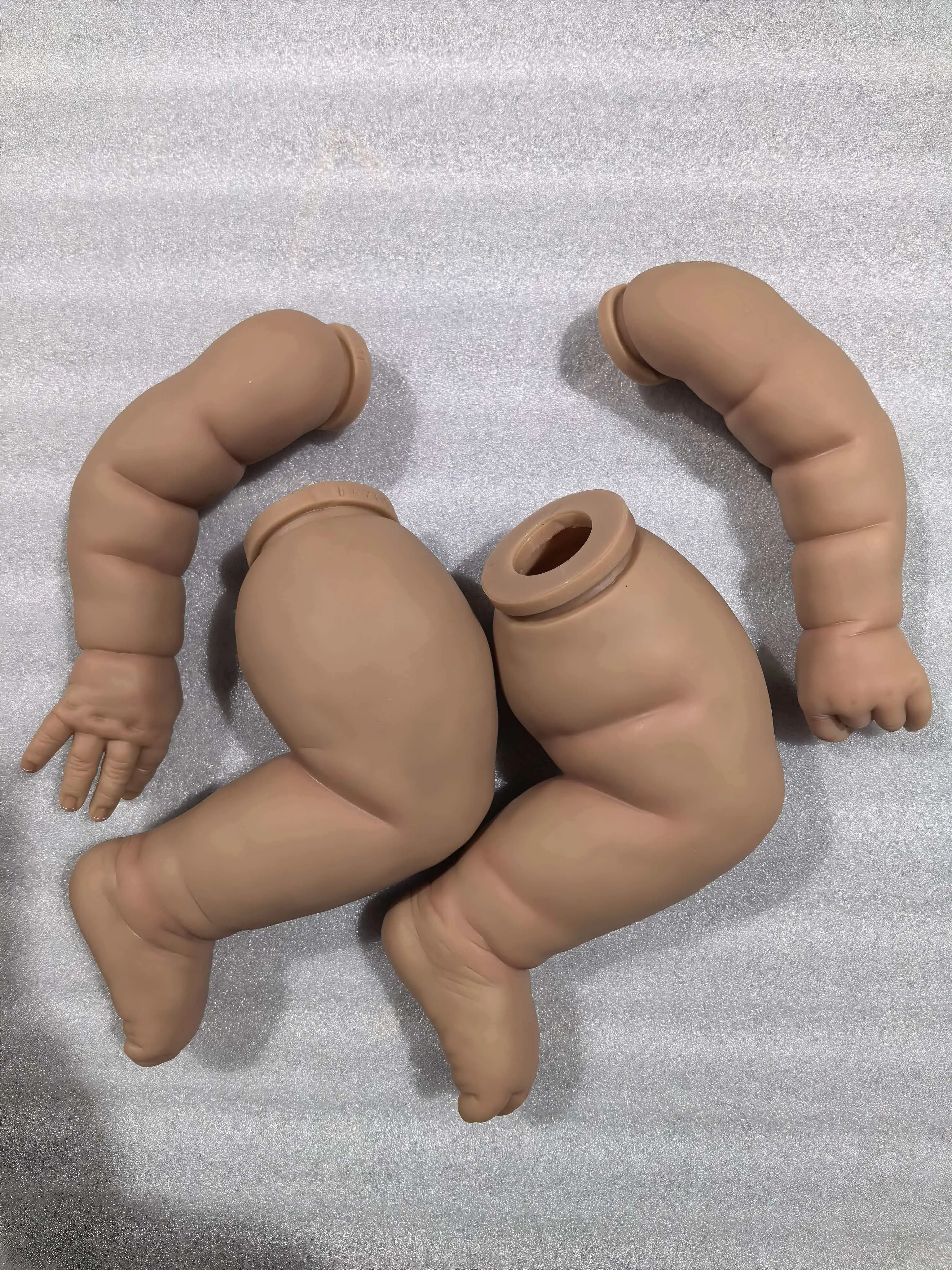 NPK 24inch Pickle in Dark Skin Already Painted Doll kit Unfinished Doll parts with Hand Rooted Hair