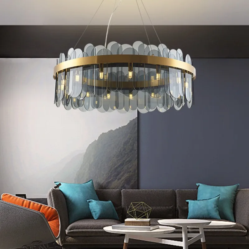 

Nordic Luxury LED Golden Hanging Lights Art Deco Bedroom Living Room Dining Room Study Chandelier Hotel Lobby Pendant Lamp