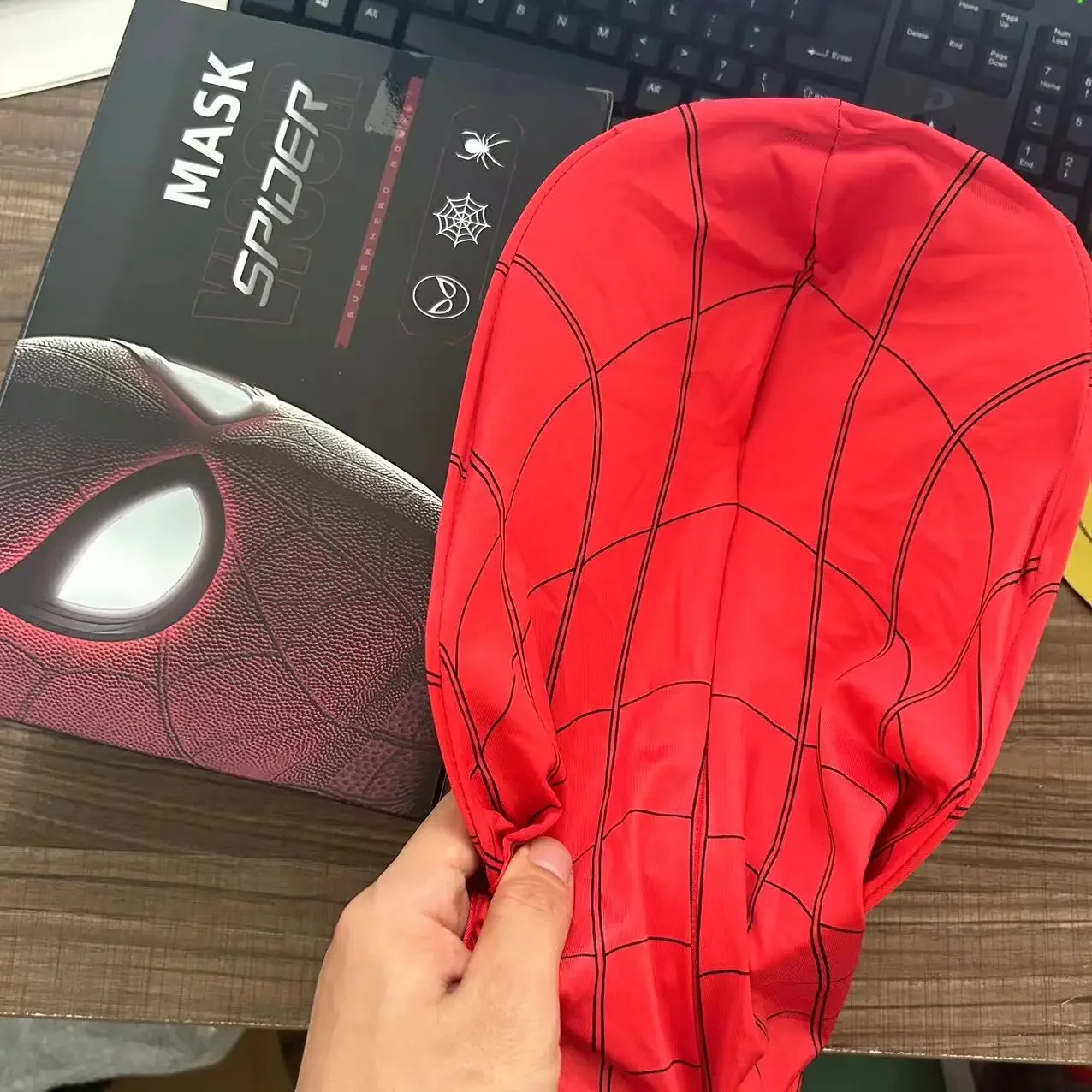 2024 New Spider-man:no Way Home Spider Man Mask Luxury Helmet Moving Eyes Movable Mask Cosplay Decoration Gift Toys