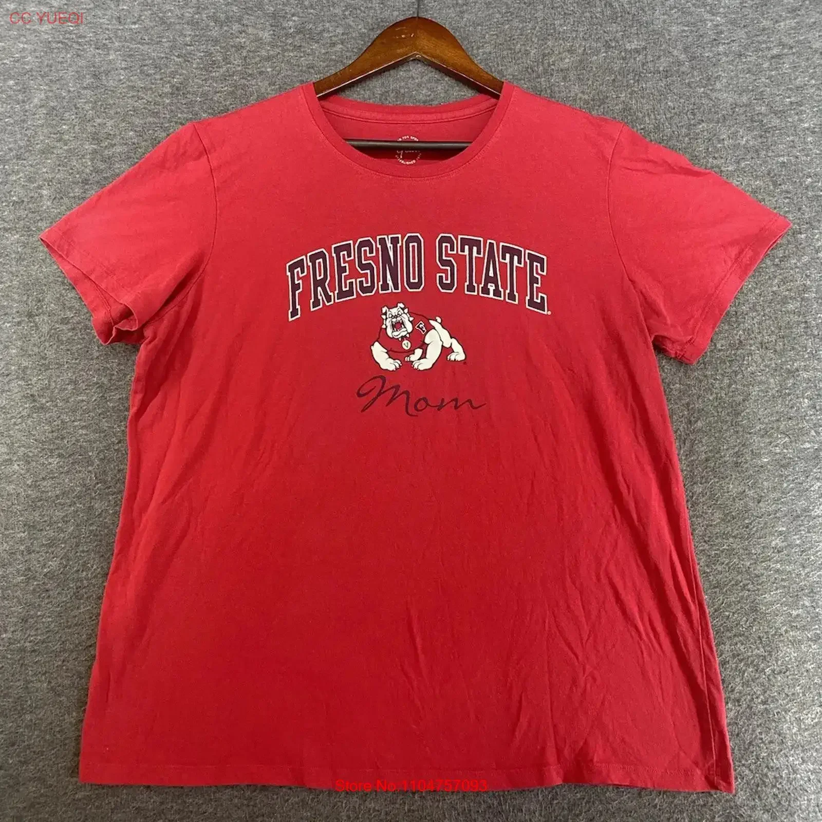 Fresno State Bulldogs Red T Shirt Men s Size 2XL  vintage Washed designer clothes fashion Casual Soft Unisex homme Versatile