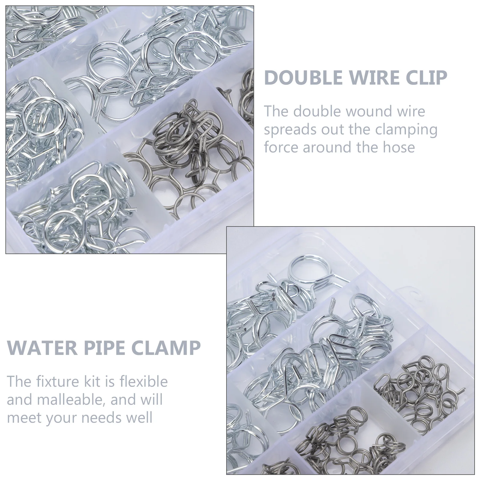 

150 шт., прочный комплект шлангов с двойной проволочной трубкой для промышленного автомобильного морского использования, пружинный зажим для шланга, зажим для
