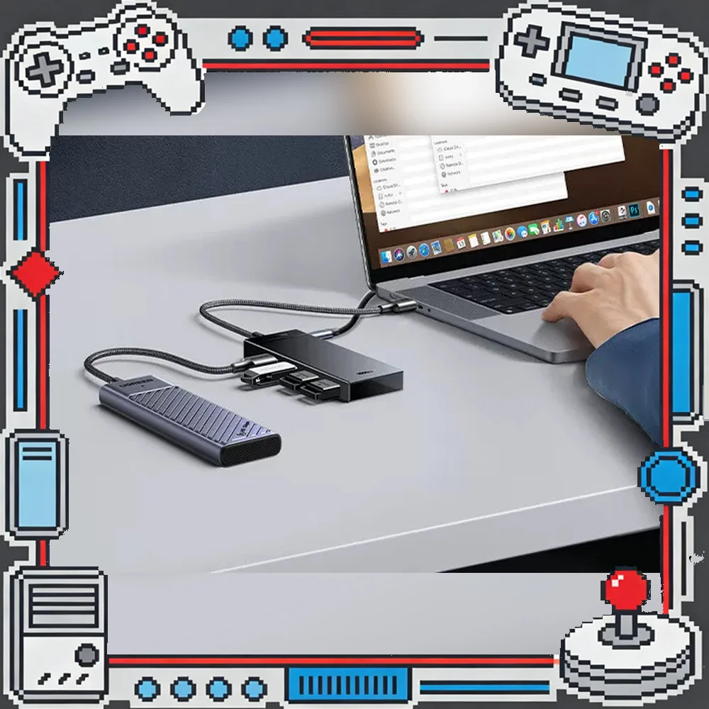 UGREEN 55373 USB 3.2 Gen 2 4-Port USB-A Hub 10Gbps Data Splitter with USB-C Power Input 0.5m Cable