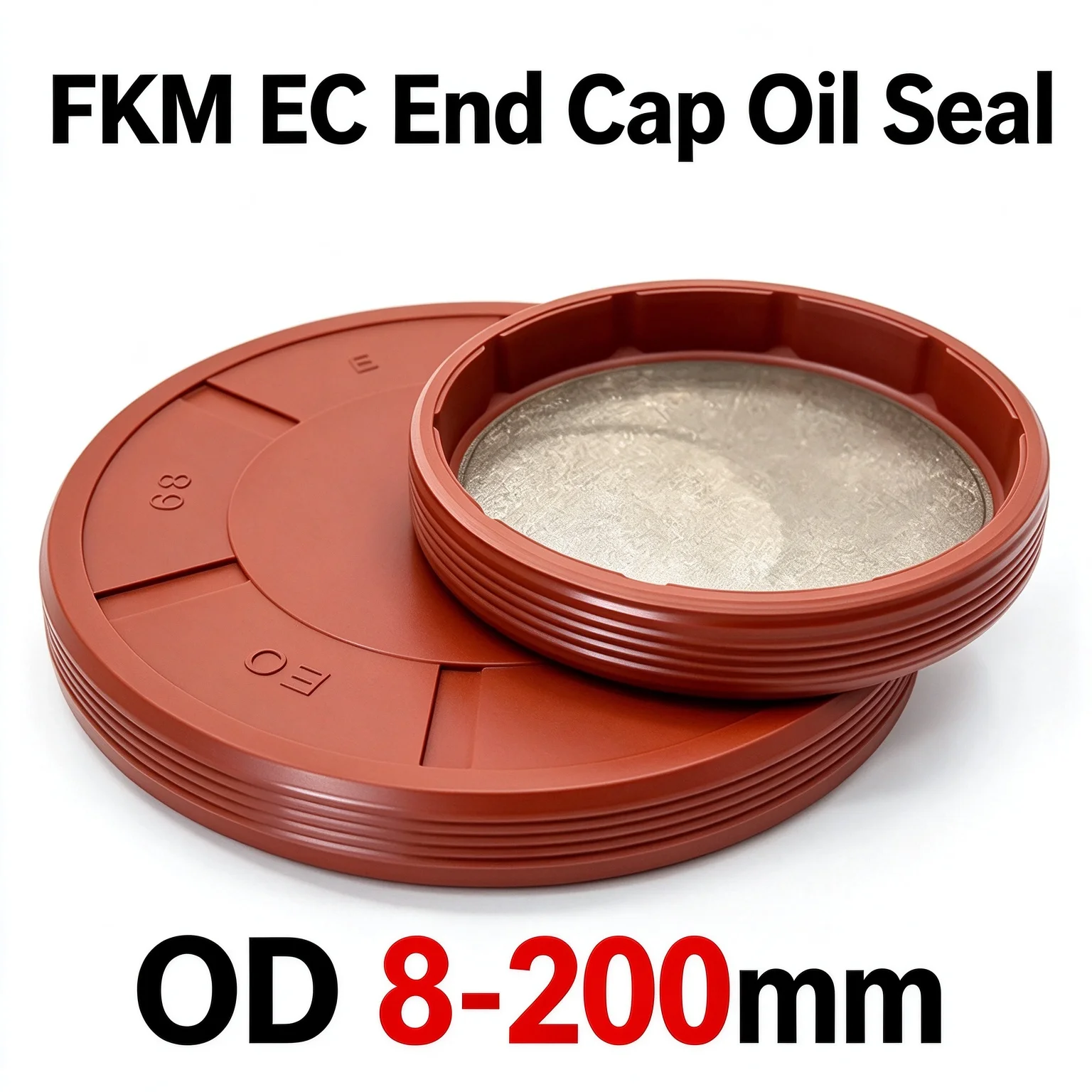FKM Fluorine Rubber EC End Cap Oil Seal, VK Type EG Dust Flat Seal Cap, Outer Diameter 8-200mm High Temp Reducer Oil Cover