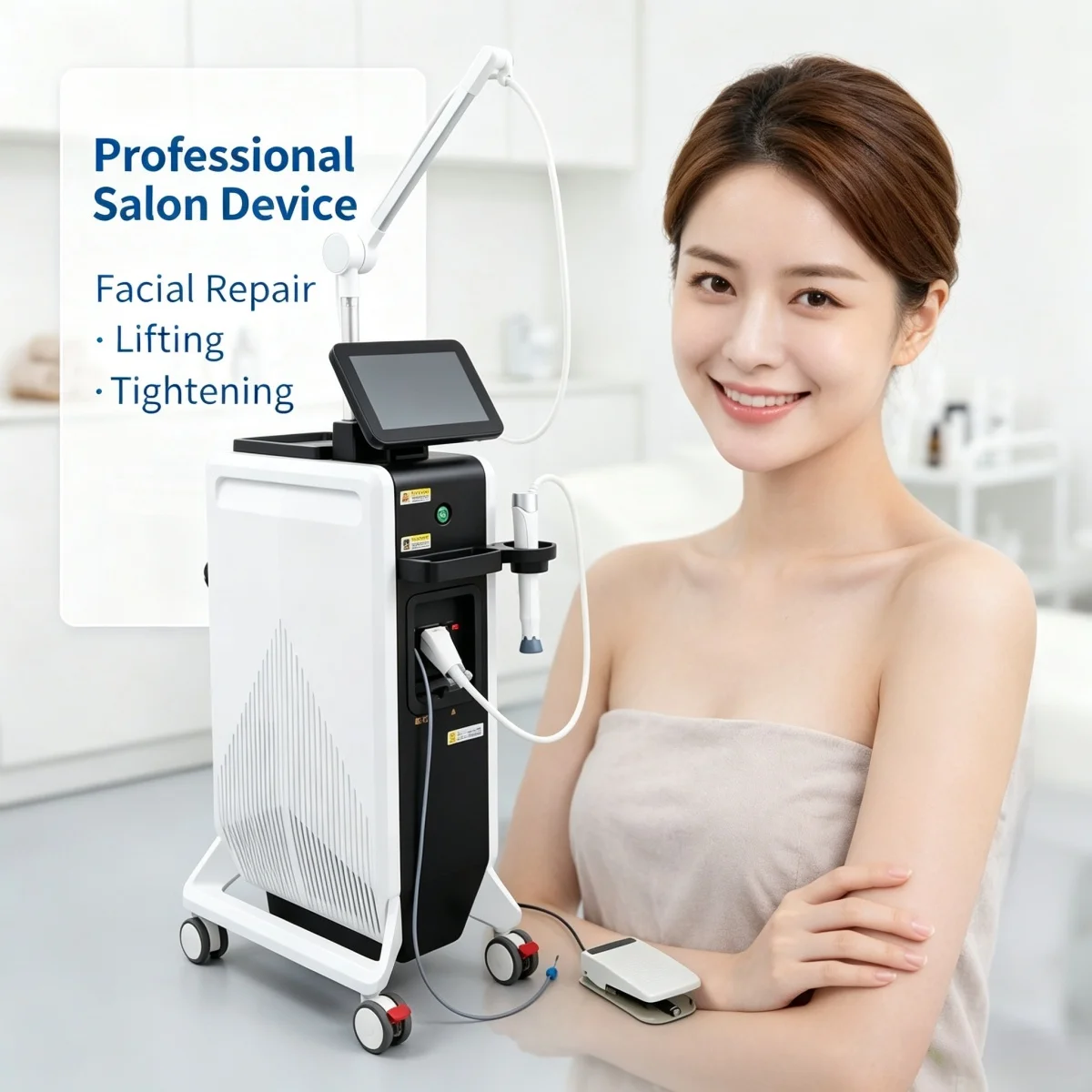 Dual Frequency 6.78MHz 2MHz RF Beauty Machine Skin Tightening Facial Anti Aging Wrinkle Care Body Lifting Device