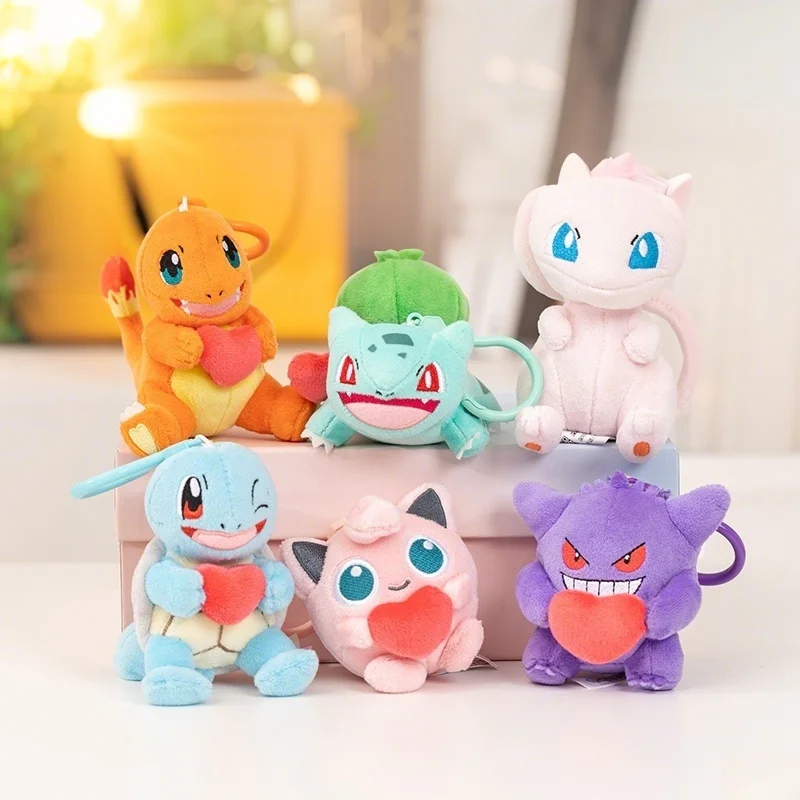 

Original Pokemon Plush Toys Gengar Charmander Bulbasaur Squirtle Mew Jigglypuff Stuffed Doll Adorably Plushies Keychain Gifts